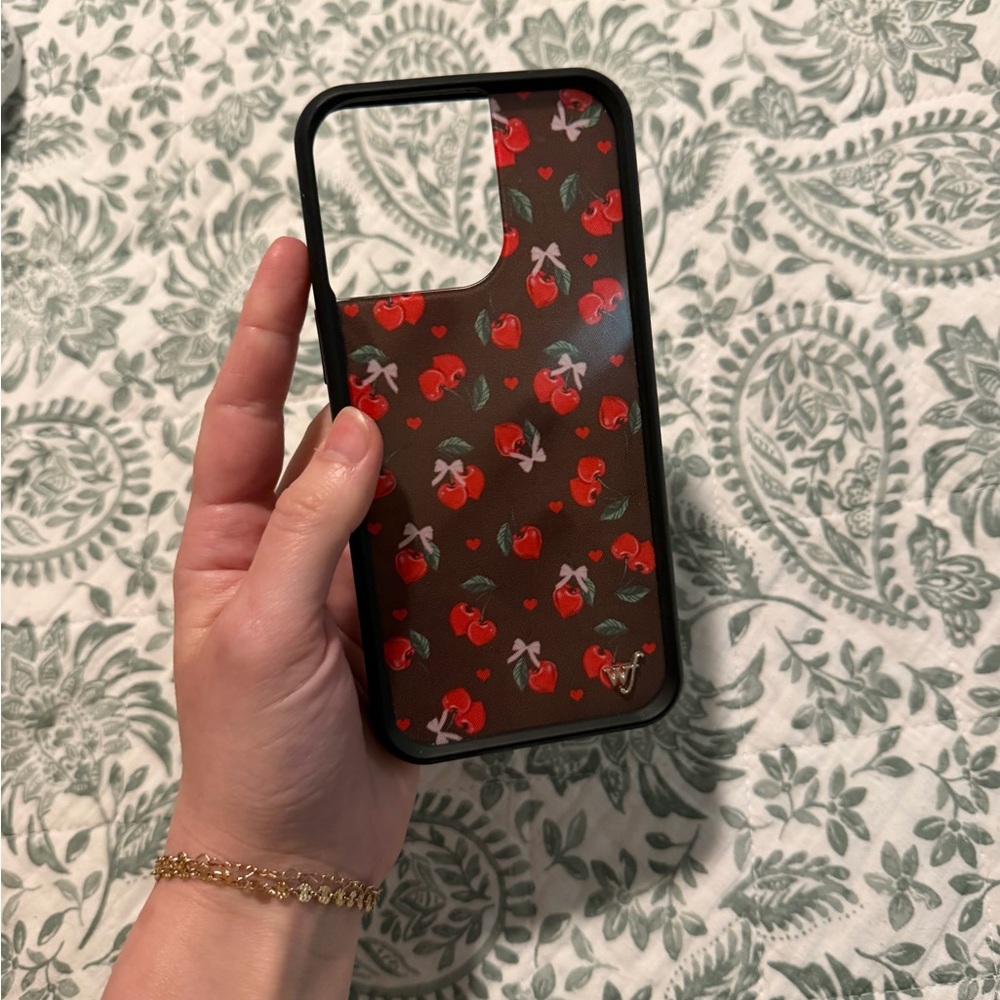 Wildflower ‘Chocolate Cherries’ iPhone 15 pro max case 🍒🍫🤎